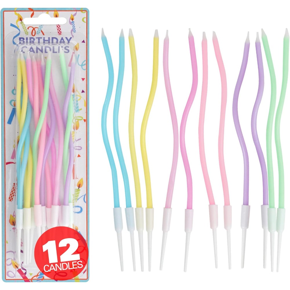Candle Supplies Free Shipping - Conjunto de 12 Velas Espiral Arco-Íris