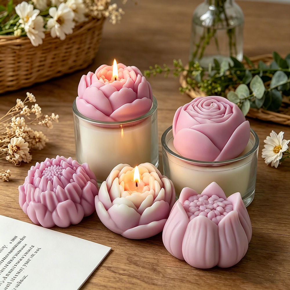 Candle Supplies Shop - Molde de Silicone 3D para Flores: