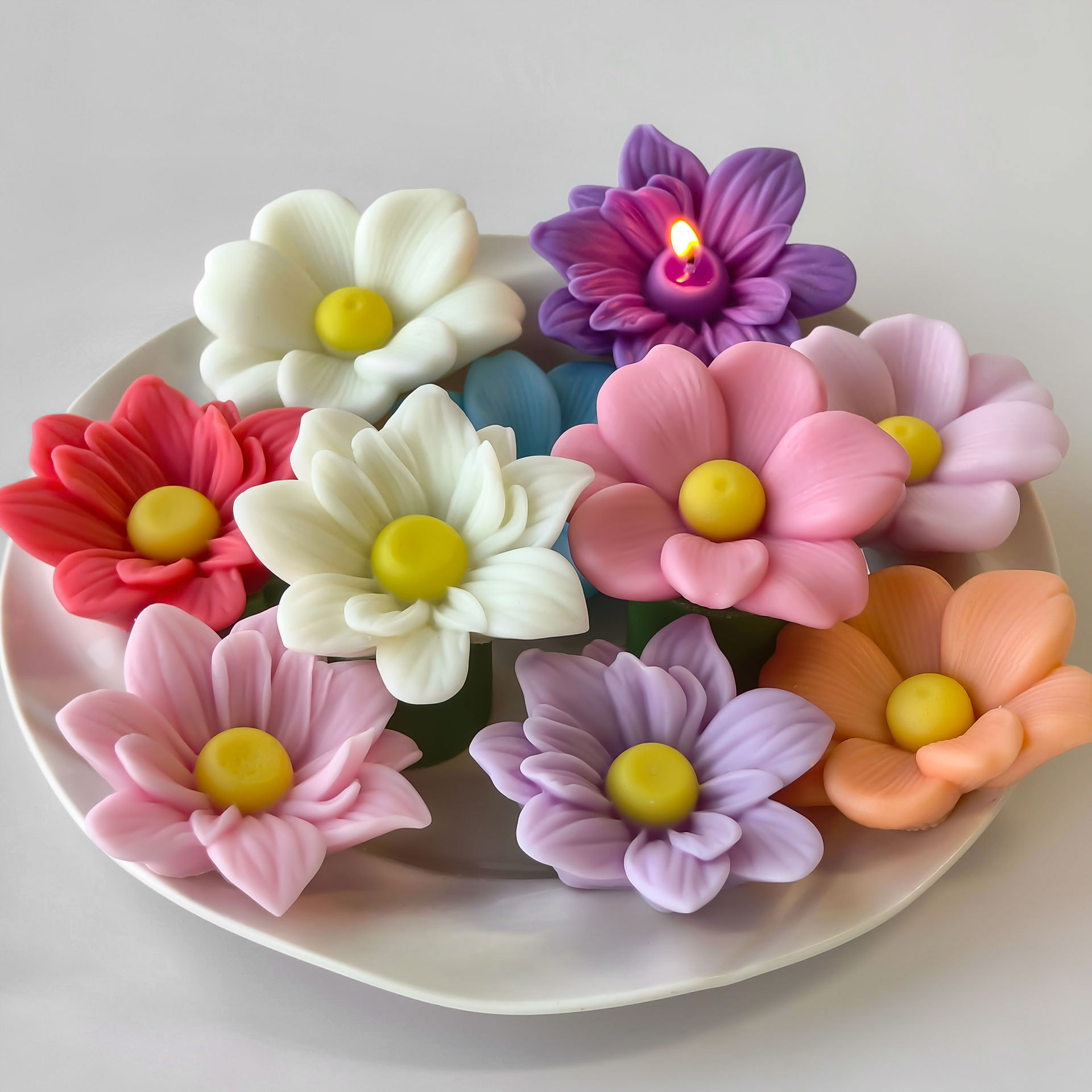 Diy flores aroma vela molde de - Candle Supplies Shop avaliação e preço