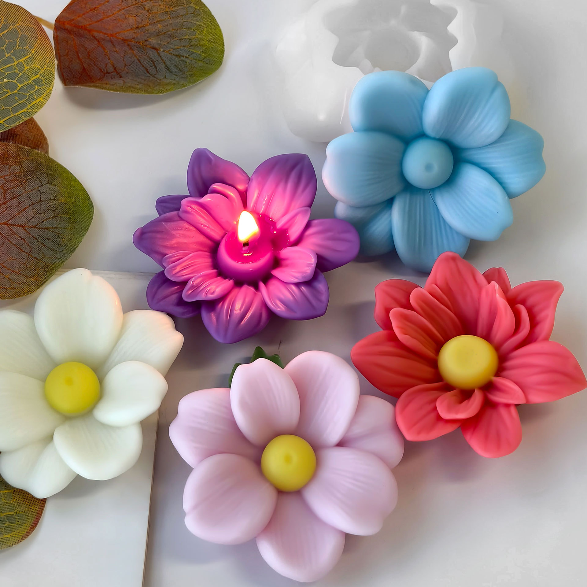 Diy flores aroma vela molde de - Candle Supplies Shop avaliação e preço